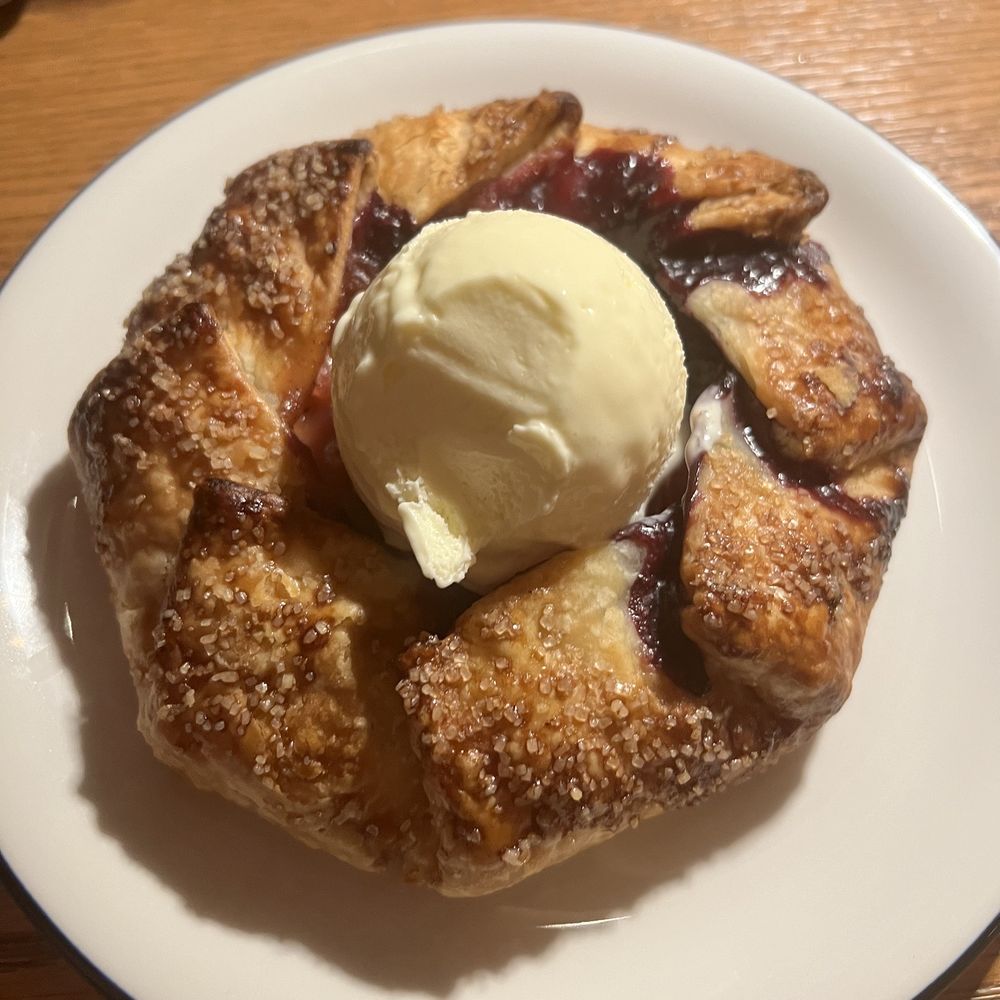 Mack's Bingo - Peach and blueberry galette topped with buttermilk vanilla ice cream - Cocktail Bars Near Me - Wardensville, West Virginia Mack's Bingo - Peach and blueberry galette topped with buttermilk vanilla ice cream - Cocktail Bars Near Me - Wardensville, West Virginia