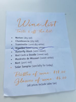 Menu photo 6 Jowler Creek Vineyard & Winery Platte City, MO