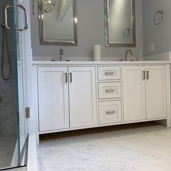 CT Handy - a bathroom with a marble floor - Handyman Near Me - Norwalk, Connecticut
