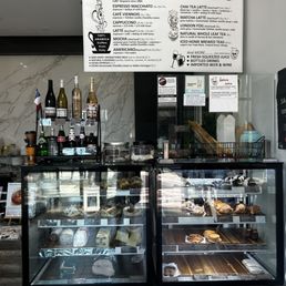 Good display of pastries and menu