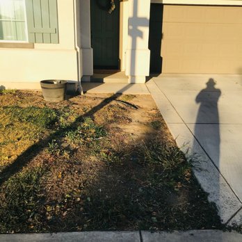 Sunset Landscaping Services - Before picture of walkway entrance - Landscaping Near Me