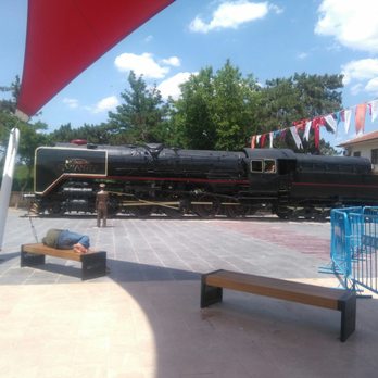 Gaziantep Gar - Old Train engine with ubiquitous young man napping during his Ramadan fast (no food and water from sunrise to sunset for one month). - Train Stations Near Me - Gaziantep, 27