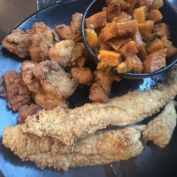 Chef B’s - Whiting and Fried Oysters with Candied Yams - Soul Food Near Me - Bluffton, South Carolina Chef B’s - Whiting and Fried Oysters with Candied Yams - Soul Food Near Me - Bluffton, South Carolina
