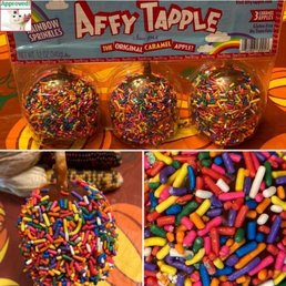Rainbow Sprinkles Caramel Apples