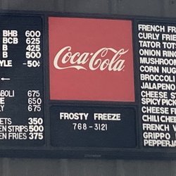 Menifee Frosty Freeze - Menu right side