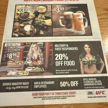 Twin Peaks - Specials - New American Near Me - West Chester Township, Ohio Twin Peaks - Specials - New American Near Me - West Chester Township, Ohio