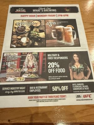 Menu photo 2 Twin Peaks West Chester Township, OH Menu photo 2 Twin Peaks West Chester Township, OH