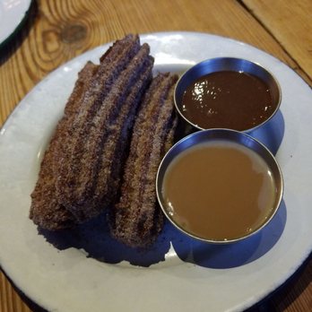 Mad Mexican - Churros.  $6.  Chocolate and caramel dipping - Mexican Near Me - Toronto, Ontario