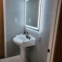 Vision House - Newly Remodeled BathrooNewly Remodeled Bathroom, Pedistil sink for better ADA access and a new wider Doorm