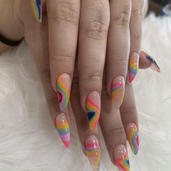Maison De Nail - Beautiful rainbow swirl design by Lena! - Nail Salons Near Me - Huntington Beach, California Maison De Nail - Beautiful rainbow swirl design by Lena! - Nail Salons Near Me - Huntington Beach, California