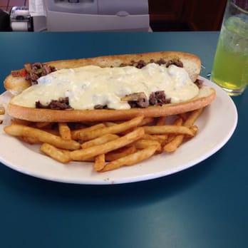 Billy's Cafe - Philly cheesesteak with pepper jack cheese sauce and a side of fries - Breakfast & Brunch Near Me - Burlington, Washington Billy's Cafe - Philly cheesesteak with pepper jack cheese sauce and a side of fries - Breakfast & Brunch Near Me - Burlington, Washington