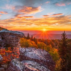 Sunrise at Canaan Valley, West Virginia.