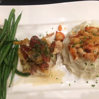 Tavern 180 - Sea Bass with Boursin Mashed Potatoes topped with LOBSTER!! - Seafood Near Me - Omaha, Nebraska Tavern 180 - Sea Bass with Boursin Mashed Potatoes topped with LOBSTER!! - Seafood Near Me - Omaha, Nebraska
