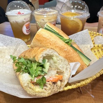 The Hanoi Corner - Lemongrass Chicken Sandwich, golden lotus tea, egg coffee, peach lemongrass tea - Vietnamese Near Me - Vancouver, British Columbia The Hanoi Corner - Lemongrass Chicken Sandwich, golden lotus tea, egg coffee, peach lemongrass tea - Vietnamese Near Me - Vancouver, British Columbia