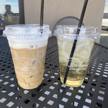 Foxtail Coffee - Cold brew with butterscotch cold foam and iced citrus mint tea. - Coffee & Tea Near Me - Las Vegas, Nevada Foxtail Coffee - Cold brew with butterscotch cold foam and iced citrus mint tea. - Coffee & Tea Near Me - Las Vegas, Nevada