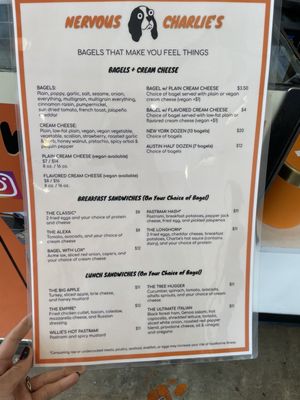 Menu photo 1 Nervous Charlie's Bagels Austin, TX Menu photo 1 Nervous Charlie's Bagels Austin, TX