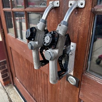 Ford's Garage Norwood - I love the cute door handles that look like gas nozzles - Bars Near Me - Norwood, Ohio