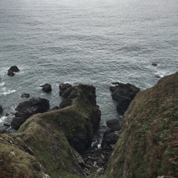 Start Point Lighthouse - View of the sea from the trek