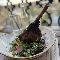 UP on the Roof - LAMB SHANK REDEMPTION (GF) blackberry demi jus, rosemary baby carrots  This is the best lamb shank iv ever had !