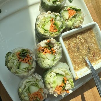 M Thai - Veggie rolls for the famous chef Thomas - Thai Near Me - Bangor, Maine