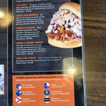 Smoke'd - Sandwiches menu - Barbeque Near Me - Shallotte, North Carolina Smoke'd - Sandwiches menu - Barbeque Near Me - Shallotte, North Carolina