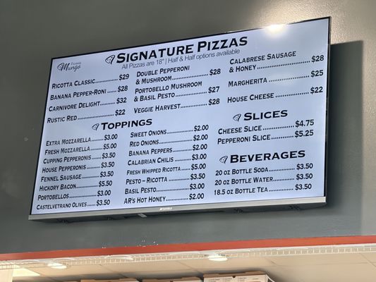 Menu photo 1 Pizzeria Mungo Richmond, VA Menu photo 1 Pizzeria Mungo Richmond, VA