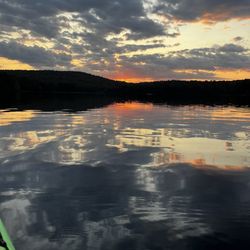 Lake Eaton State Campground - Sunset view while kayaking.  The water was like glass it was so smooth.