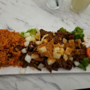Aria Suya Kitchen - Beef suya plate - African Near Me - Houston, Texas Aria Suya Kitchen - Beef suya plate - African Near Me - Houston, Texas