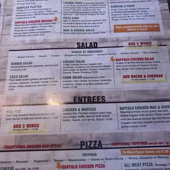 Anchor Bar - The menu front page !! - Chicken Wings Near Me - San Antonio, Texas Anchor Bar - The menu front page !! - Chicken Wings Near Me - San Antonio, Texas