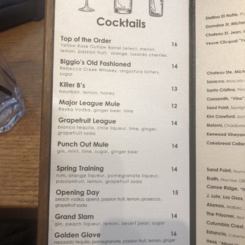 Biggio's - Booze menu - Sports Bars Near Me - Houston, Texas
