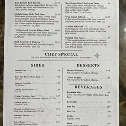 Starfire Restaurant and Rooftop Brewery - Menu- Entrees, Desserts, sides and drinks