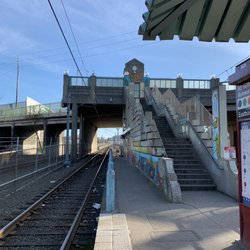 Northeast 60th Avenue MAX Station - Looking East to the staircase entrance