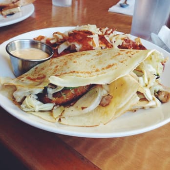 Cafe M - Crab cakes crepe with amaaaazing potatoes! - Breakfast & Brunch Near Me - Berkeley, California Cafe M - Crab cakes crepe with amaaaazing potatoes! - Breakfast & Brunch Near Me - Berkeley, California