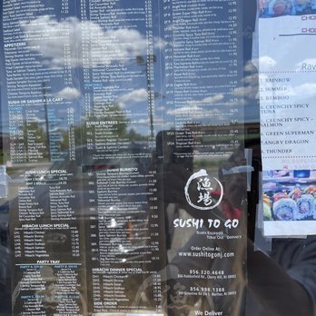 Sushi To Go - a menu in a window - Sushi Bars Near Me - Cherry Hill, New Jersey Sushi To Go - a menu in a window - Sushi Bars Near Me - Cherry Hill, New Jersey
