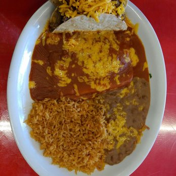 Sarita's Mexican Restaurant - Two cheese enchiladas and a shredded beef taco - Mexican Near Me - Seaside, California Sarita's Mexican Restaurant - Two cheese enchiladas and a shredded beef taco - Mexican Near Me - Seaside, California