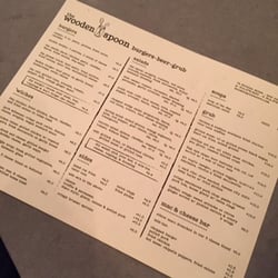 The Wooden Spoon - Menu