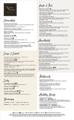 Menu photo 3 TerraNova Craft & Co Dallas, TX