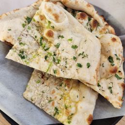Garlic naan, $4