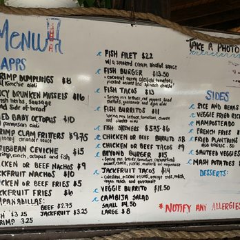 La Cambija - Menu - Seafood Near Me - Rincon, Puerto Rico
