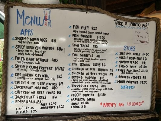 Menu photo 5 La Cambija Rincon, PR