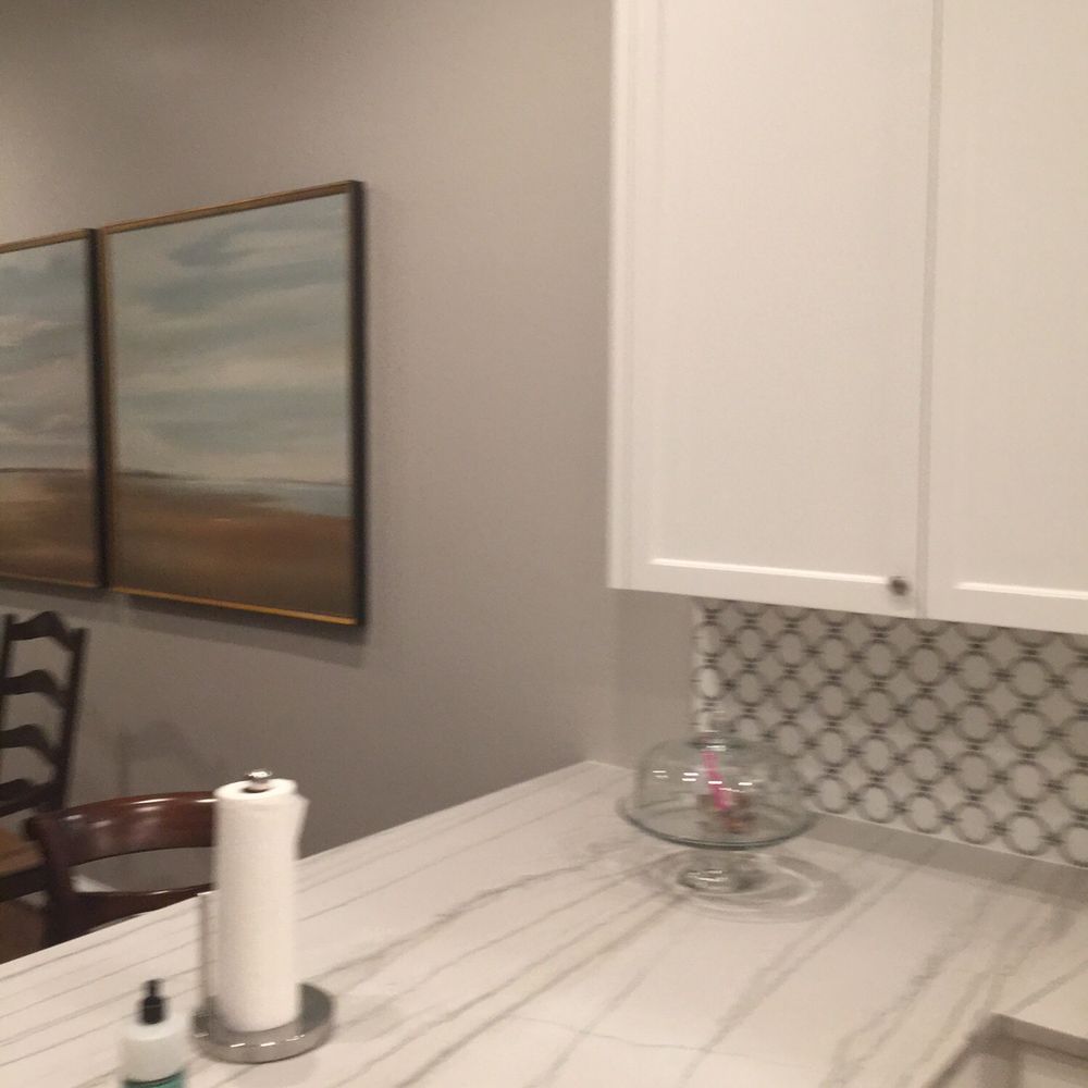 Counters backsplash cabinets paint