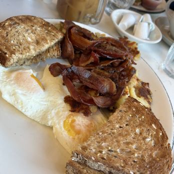 Sparta Classic Diner - Eggs over easy with bacon, hash browns, and multi grain toast! - Comfort Food Near Me - Sparta Township, New Jersey Sparta Classic Diner - Eggs over easy with bacon, hash browns, and multi grain toast! - Comfort Food Near Me - Sparta Township, New Jersey