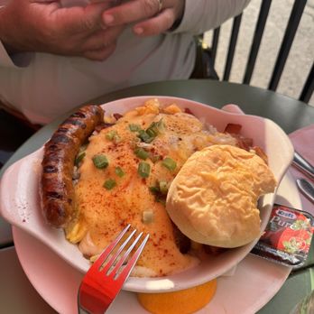 Tooloulous - Breakfast Poutine with Cajun sausage - Cajun/Creole Near Me - Banff, Alberta
