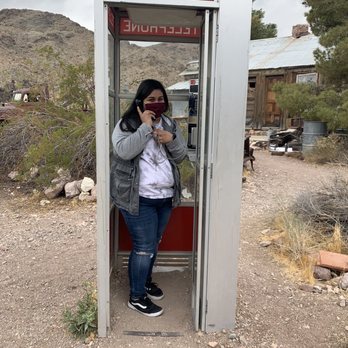 El Dorado Canyon Mine Tours - Old phone booth (doesn't work lol). As I was leaving though, I saw some people doing a photo shoot. - Tours Near Me - Nelson, Nevada El Dorado Canyon Mine Tours - Old phone booth (doesn't work lol). As I was leaving though, I saw some people doing a photo shoot. - Tours Near Me - Nelson, Nevada