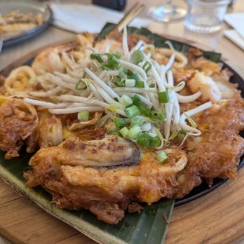 When In Bangkok - Seafood chive pancake - Thai Near Me - Flushing, New York When In Bangkok - Seafood chive pancake - Thai Near Me - Flushing, New York