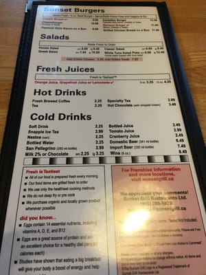 Menu photo 4 Sunset Grill Blue Mountains, ON