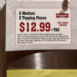 The coupon we had tried to use The coupon we had tried to use
