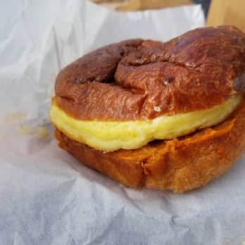 Half and Half Doughnut Co. - Basic breakfast sammie - Coffee & Tea Near Me - Seattle, Washington Half and Half Doughnut Co. - Basic breakfast sammie - Coffee & Tea Near Me - Seattle, Washington