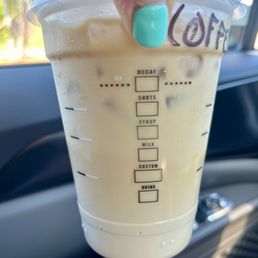 Iced coffee with a "light" splash of half & half LOL Iced coffee with a "light" splash of half & half LOL