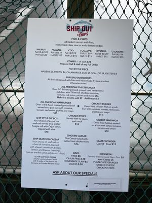 Menu photo 2 Ship Out Astoria, OR